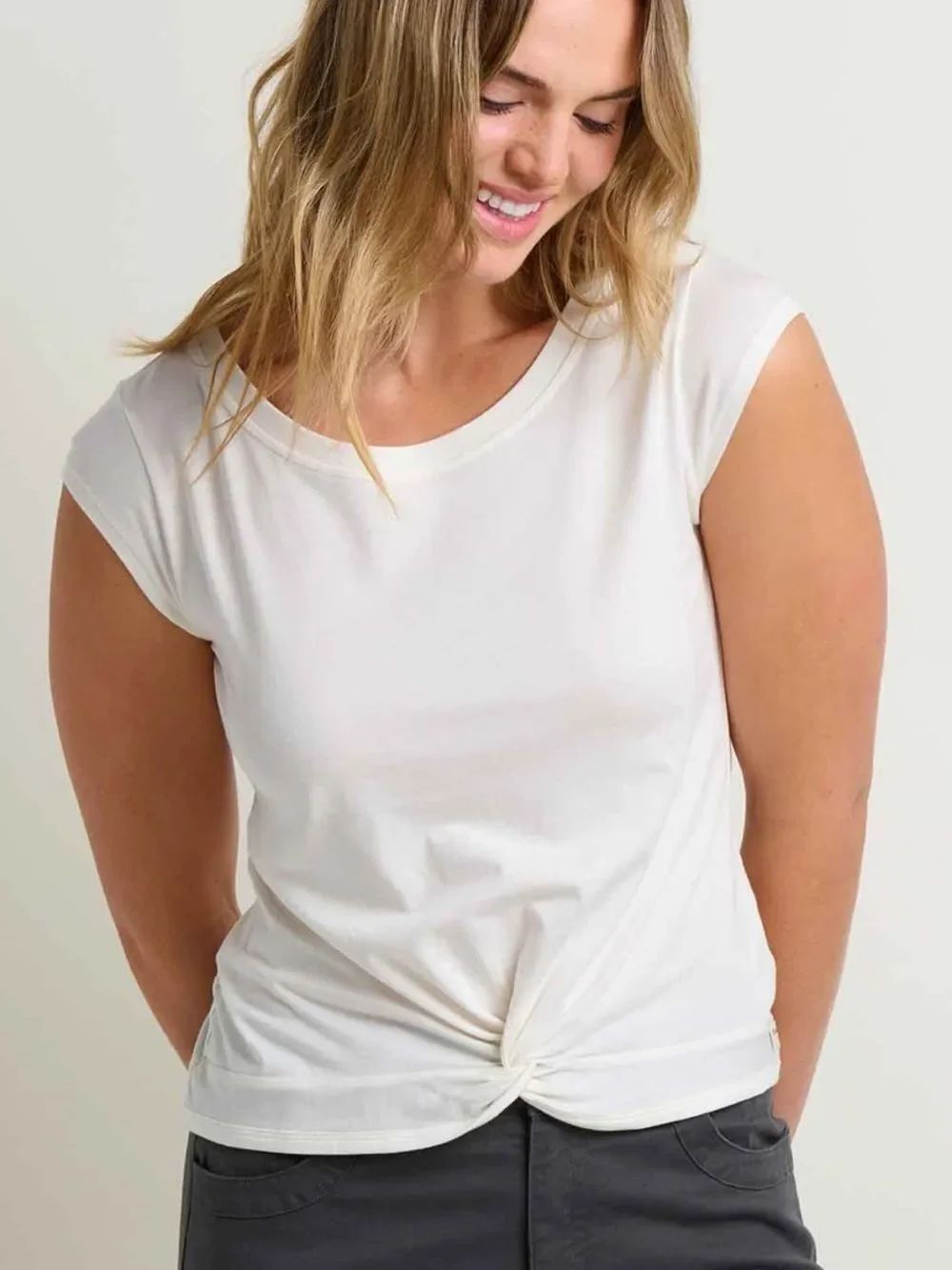 TOAD&CO Anza Short Sleeve Shirt Egret White Women’s Size Small